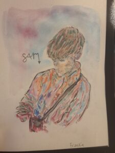 This is my best friend and he is in prison and i have done these portraits to show how much i love him